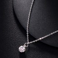 Stonefans Fashion Large Round Rhinestone Necklace Thin Chain for Women Simple Clavicle Necklace Choker Jewelry Accessories